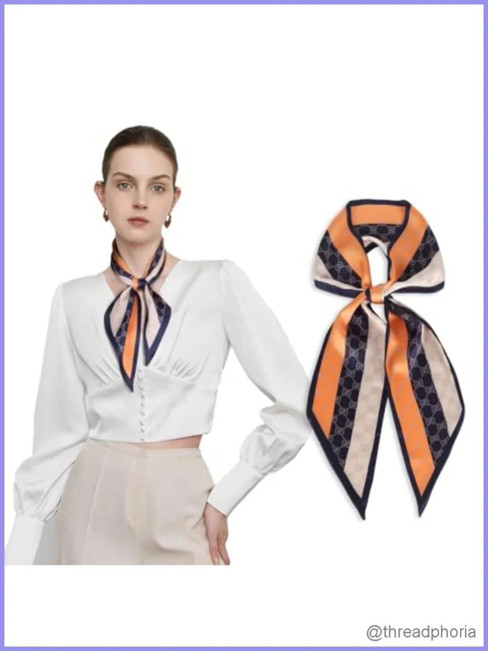 Silk Like Satin Head Scarf Square Neck Scarf for Hair Bags